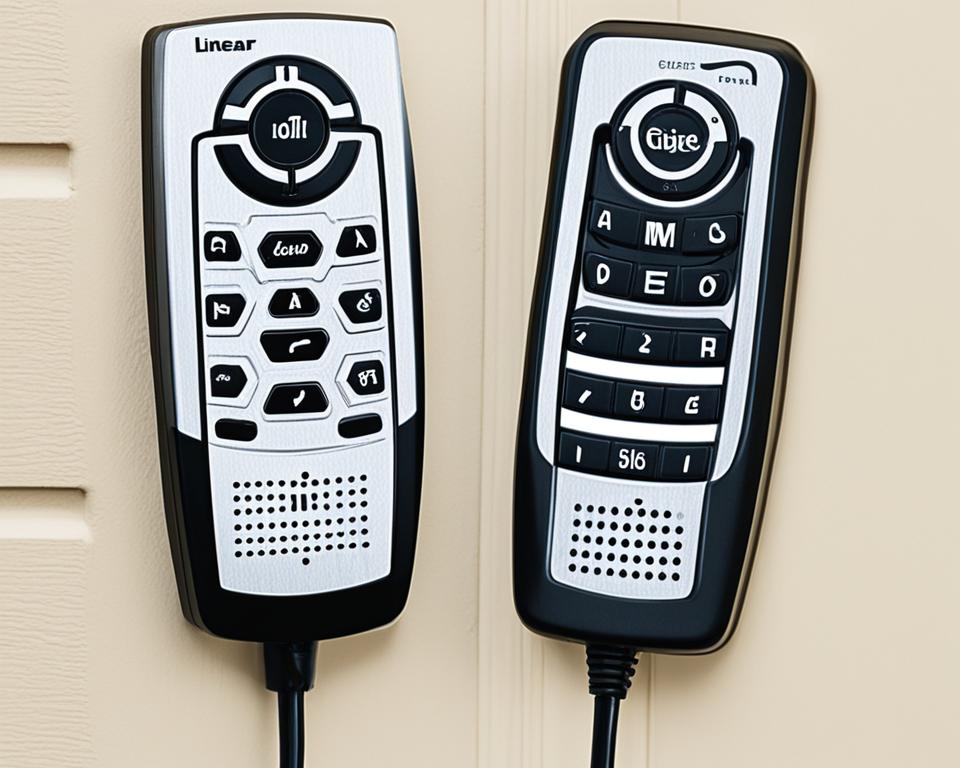 Linear garage door opener remote comparison