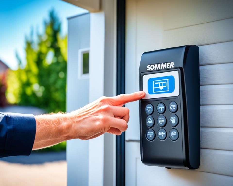 Sommer garage door remote installation