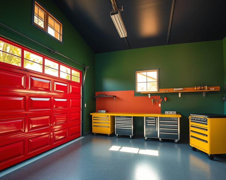 bold garage colors
