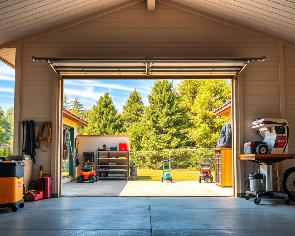 outdoor garage makeover